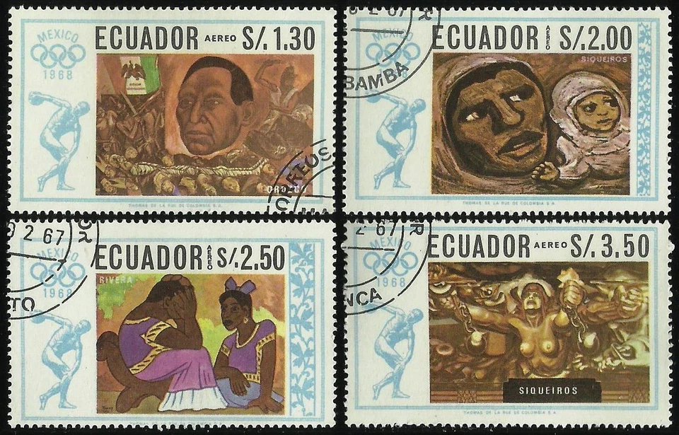 Équateur A- 478/81 1967 Jeux Olympiques De Mexico OLYMPIC GAMES Usagés - Photo 1/1