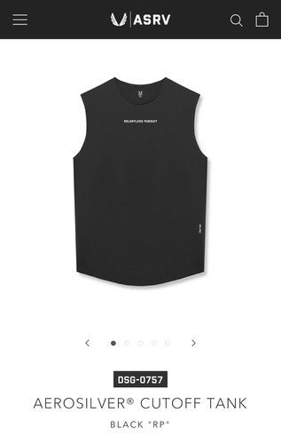 ASRV Aerosilver Cutoff Tank Black Medium Gym Training | eBay