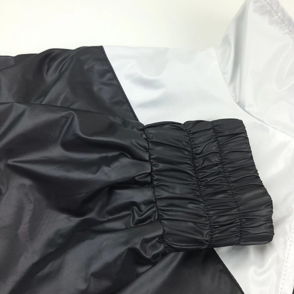 $735 Just Cavalli Black & White Slant Logo Sports Jacket Mens Size Italy 46 - Image 2 of 4