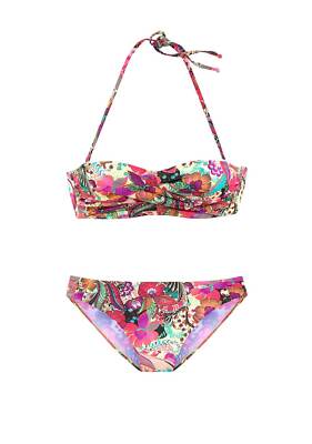 Bikini BUFFALO Bandeau Bikini gemustert Cup C Gr 36 38 40 42