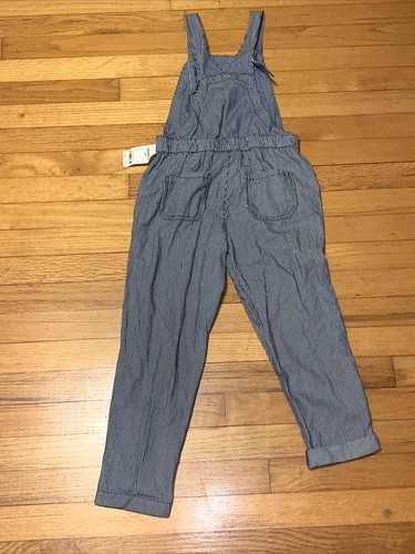 NWT $40 OshKosh B’gosh Striped Overalls Knotted Girls Size 7 - Picture 2 of 9