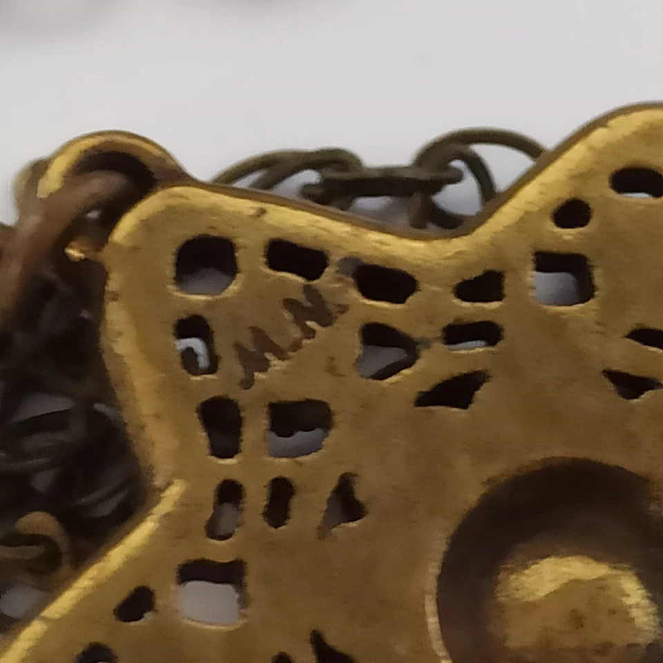 Collar Michal Negrin Estrella de David Rosa Púrpura Cristal Tonos Largo Israel Regalo Foto 4 de 4