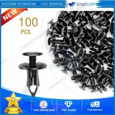 8MM Bumper Clips Car Auto Hole Plastic Rivets Fastener Fender Push Pin 100 Piece