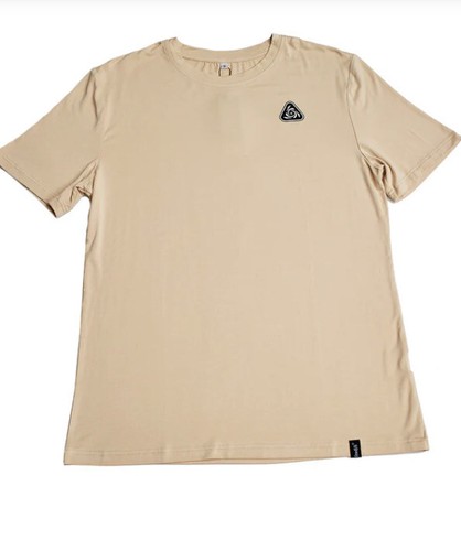 Core Nutritionals Crush It Men’s Shirt Medium Tan Bodybuilding Workout #487