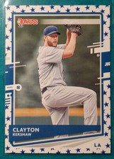 2020 DONRUSS INDEPENDENCE DAY CLAYTON KERSHAW #118 LOS ANGELES DODGERS