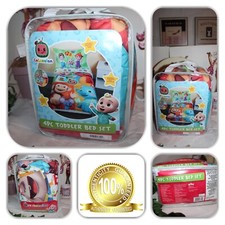 COCOMELON 4 PIECE TODDLER BED SET 