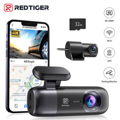 REDTIGER 4K Dash Camera Front,5.8G WiFi,3.18'' Touch Screen Dash Cam for Cars eB
