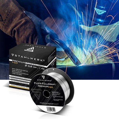 Welding wire MIG MAG flux cored wire E71T-GS Ø 0.8 mm/1 kg 3 X D100 roll NoGas - Picture 5 of 7