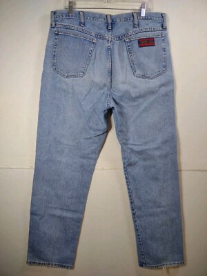 Wrangler 20X Style 22 Straight Denim Blue Jeans Sz 38x32 (meas