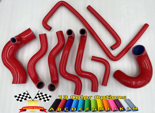 SILICONE HOSES for LANCIA DELTA HF INTEGRALE EVO 2.0 8V TURBO 1987-1994 BLACK - Picture 4 of 4