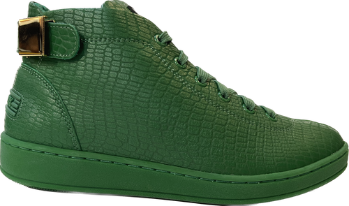 TRAVEL FOX Hombre Malibu Nappa Cuero Punta Redonda Con Cordones Medio Top Verde 915601-020 - Imagen 3 de 5