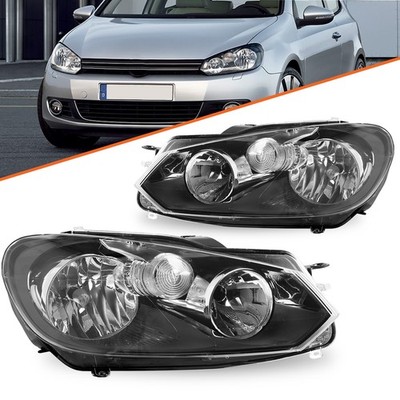 Fit 2010-2014 Volkswagen GTI Golf Jetta Sportwagen MK6 Headlights Assembly LH+RH