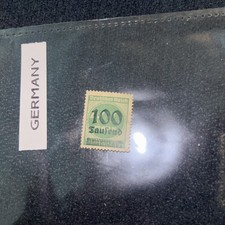 Weimar Republic German Empire 1923 Overprinted Stamp 100 mill on 400 Mark RARE