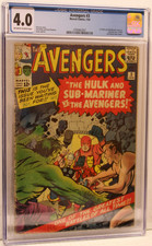 AVENGERS #3 (1964) CGC 4.0, 1st Hulk & Namor Team-Up, Stan Lee, Jack Kirby