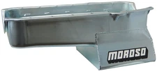 Moroso For Pre-80 Chevrolet Small Block Wet Sump Steel Oil Pan With Driver Side