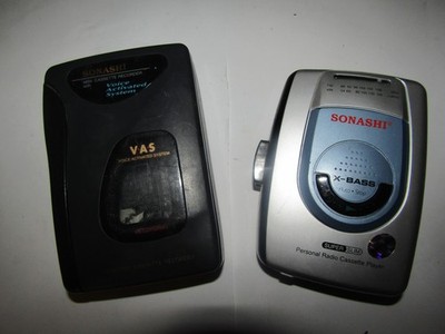 Sonashi two vintage walkman's cassette players 90s vintage retro  parts only
