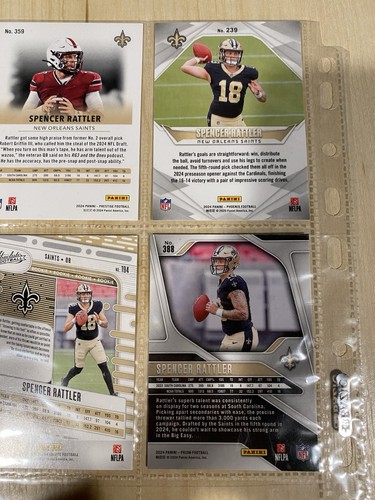 Spencer Rattler 2024 Panini Rookie Card Lot. 6 MINT KARTEN ROOKIE! - Bild 8 von 8