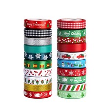 20 Rolls 100 Yards Christmas Ribbon for Gift Wrapping 3/8 Inch Wide Grosgrain...