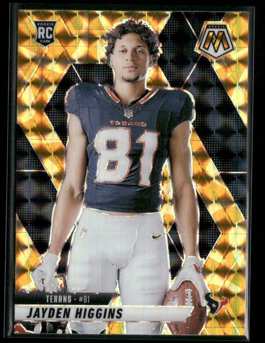 2025 Panini Mosaic #286 Jayden Higgins Mosaic Reactive Yellow
