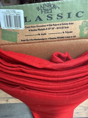 Vintage Red Felt 10+ Yards