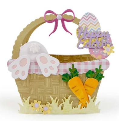 Tonic Studios BASKETS & BUNNIES Dies, Stamp, Embossing Folder. Easter.