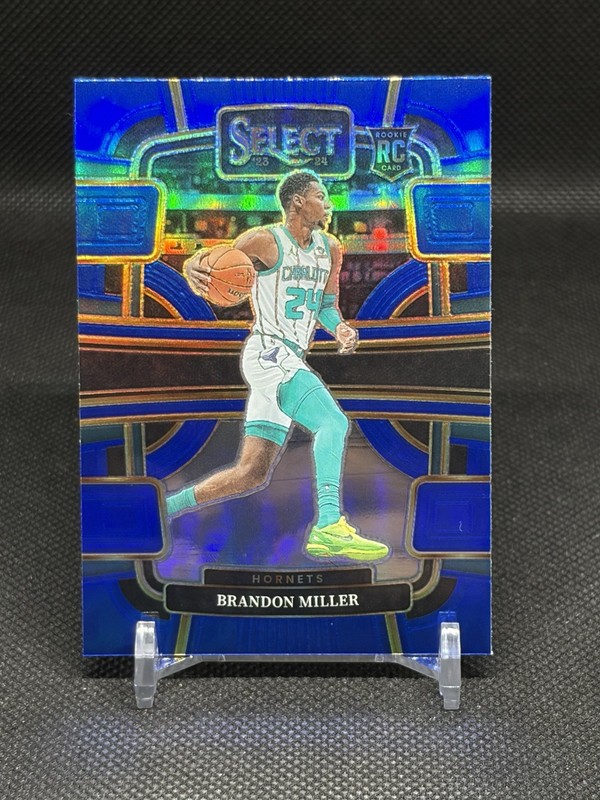 2023-24 Panini Select Concourse Brandon Miller #80 Blue Prizm Rookie Hornets
