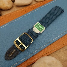 Vintage Perlon 18mm Blue Panama Neu Unused 1960s Single Pass Watch Band