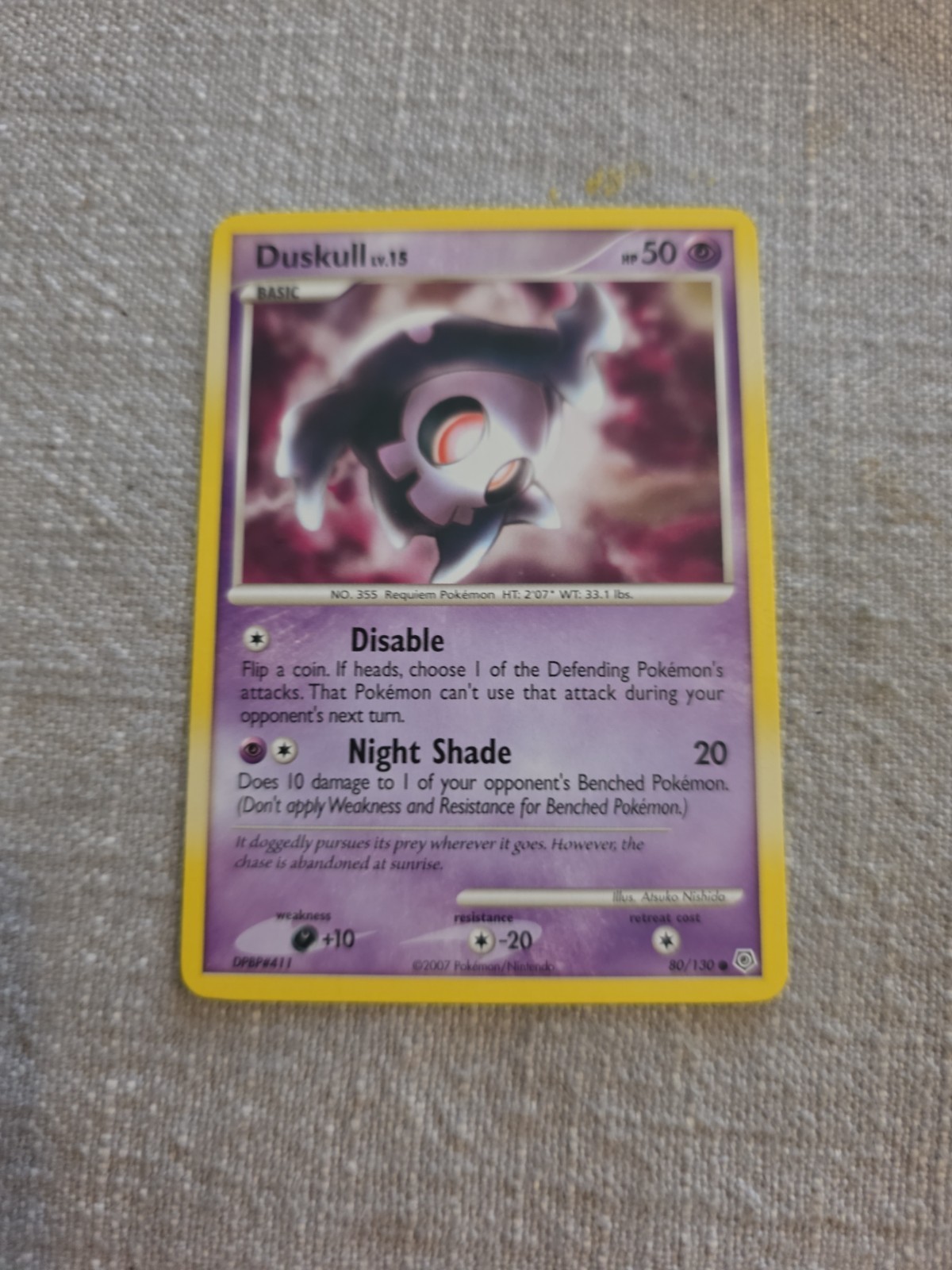 Pokémon DUSKULL 80/130 Diamond & Pearl