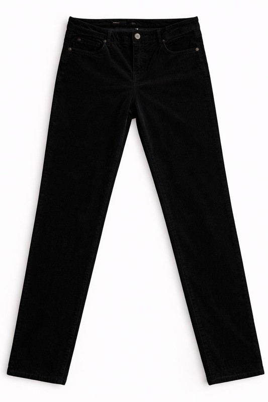 Kut From The Cloth Dianna Skinny Black Corduroy Velvety  Pants Size 16