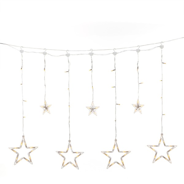 Konstsmide Weihnachtsbeleuchtung Led Lichtervorhang Kleine/GroßE Sterne-image