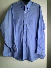 Van Heusen Men  s Regular Fit Wrinkle Resistant Dress Shirt Blue 17-17.5 34/35