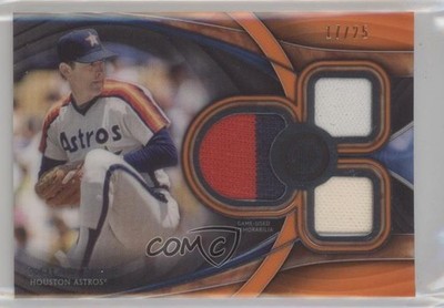 2018 Topps Tribute Triple Relics Orange 17/25 Nolan Ryan #TTR-NR HOF e8a