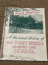 Folleto del 40 aniversario de la escuela negra A Pictorial History of Piney Woods 1951