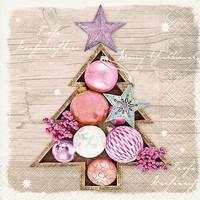 20 Servietten Framed Baubles 33X33Cm