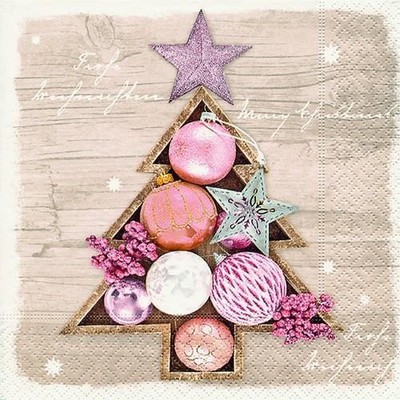 20 Servietten Framed Baubles 33x33cm