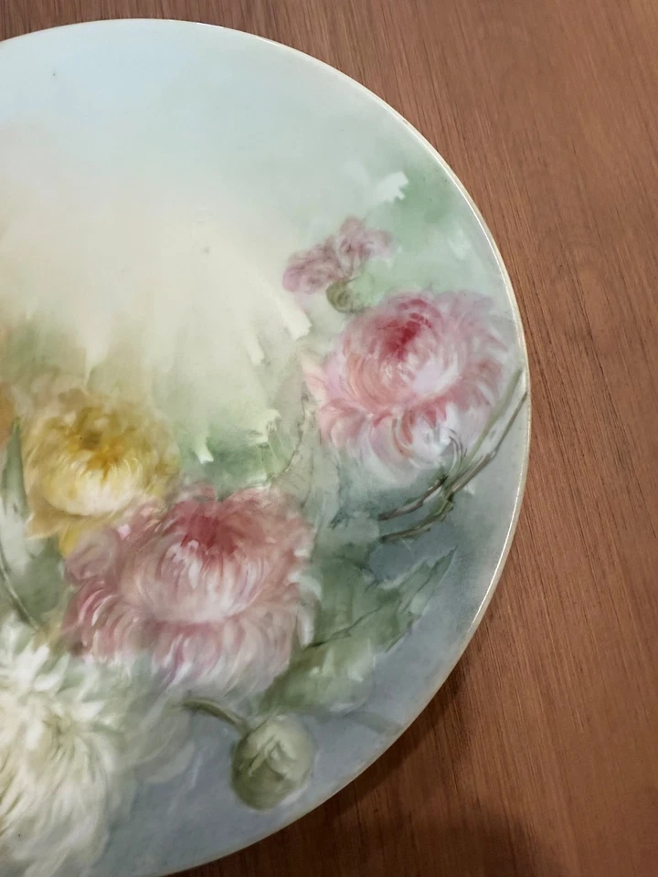 L.D.B.C Limoges Flambeau Francia Plato Francés Flores Pintado Foto 2 de 4