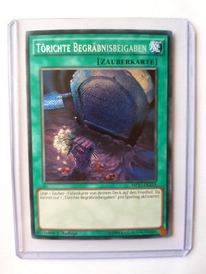Törichte Begräbnisbeigaben MP17-DE218 Secret-Rare 1 Auflage YU-GI-OH Karte EX
