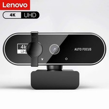 Lenovo 4K HD Webcam 1080P Mini Camera 2K Full HD Webcam Microphone 30fps USB Web