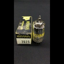 NOS NIB SYLVANIA 7025 Low Noise 12AX7 Vintage Audio VACUUM TUBE Tested 10.9874