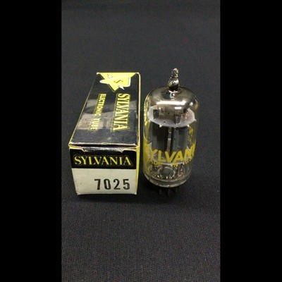 NOS NIB SYLVANIA 7025 (Low Noise 12AX7) Vintage Audio VACUUM TUBE Tested 10.9874
