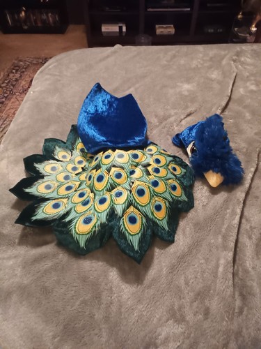 Peacock dog costume,XS,tag cut.