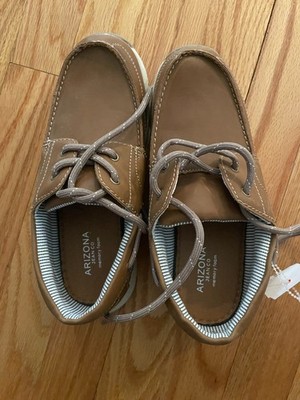    Arizona Jean Co Boys Boat Shoes Size 3 Memory Foam   NEW w/ Tags   