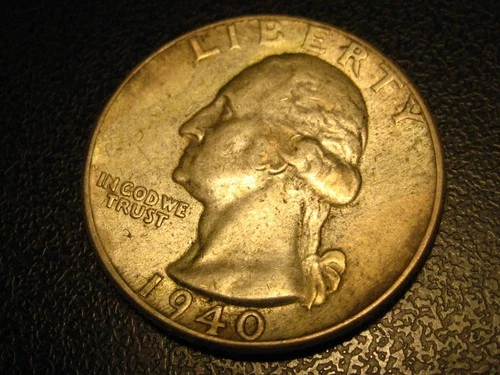 1940-P 90% Silver Washington Head Quarter AU