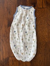 Amazing Baby Muslin Sleep Sack Mountains Teepees Pine Trees Canoes M 6-12 Mo