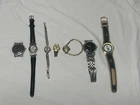 Lot Of 7 Vintage Watches Bulova Timex Vantage Le Baron Novella
