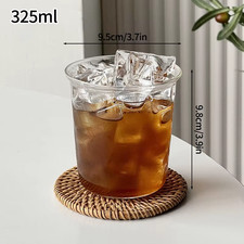 Glass Drinkware Cold Coffee Cups Latte Coffee Glass Iced Water Bottle Aesthetic 