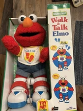 Vintage 1997 Sesame Street Elmo Walk And Talk Tyco Original Box New “Not Tested”