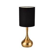 KUNJOULAM Modern Table Lamp, 17.3" Small Desk Light with Brass Metal Droplet ...