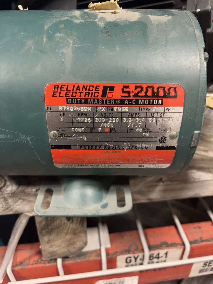 Baldor B78Q3589M Industrial Motor 1Hp 208-230/460V 1740Rpm 3~Ph USED - Image 2 of 4