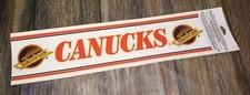 Vancouver Canucks NOS Vintage 1980's NHL Window Cling Decal Sticker 12